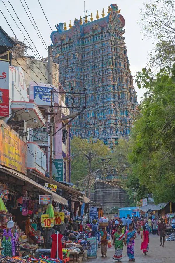 Madurai street or temple scene