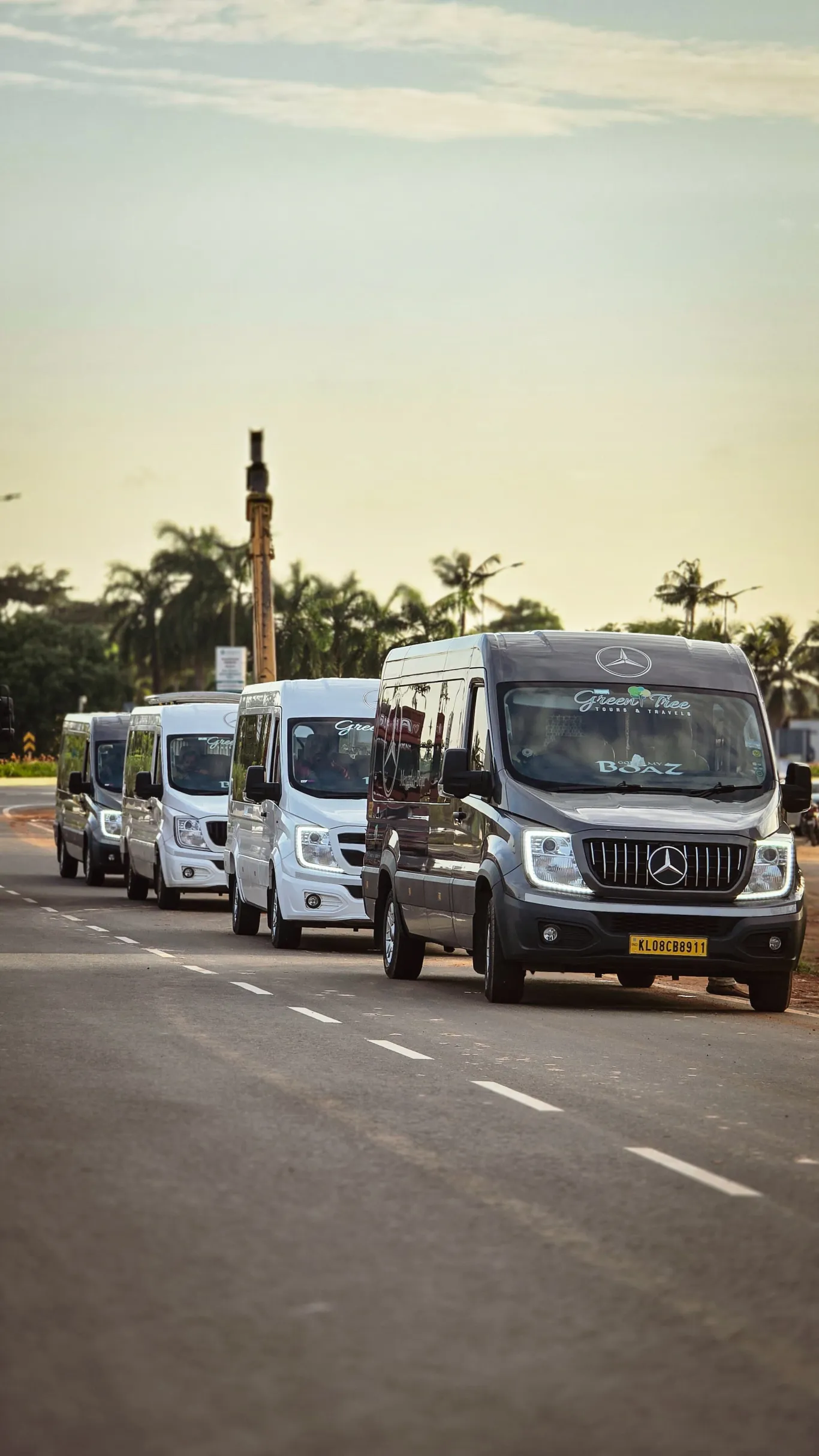 Urbania convoy at a Chennai wedding venue entrance