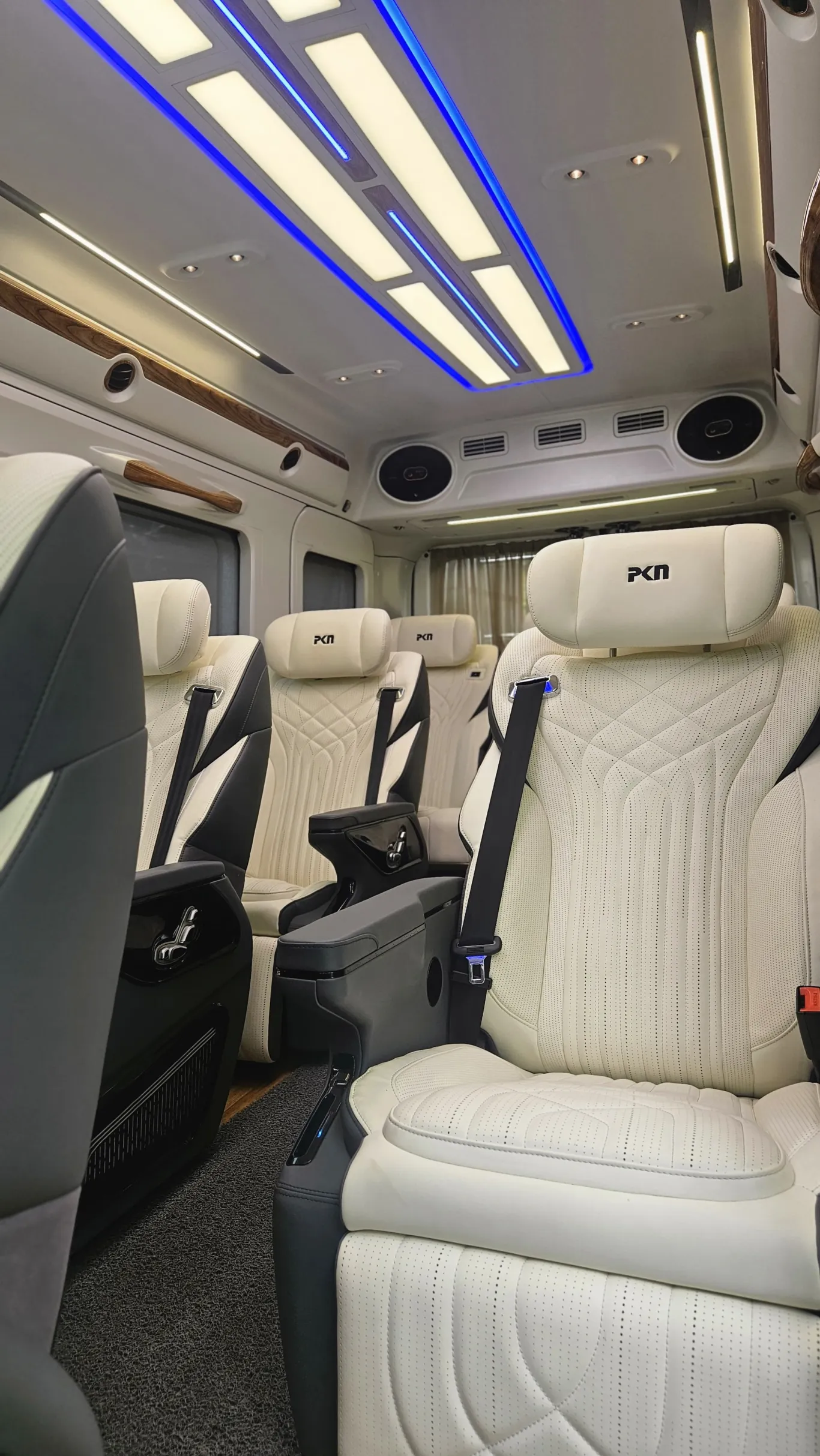 Luxury Urbania 9 seater captain seats with armrests