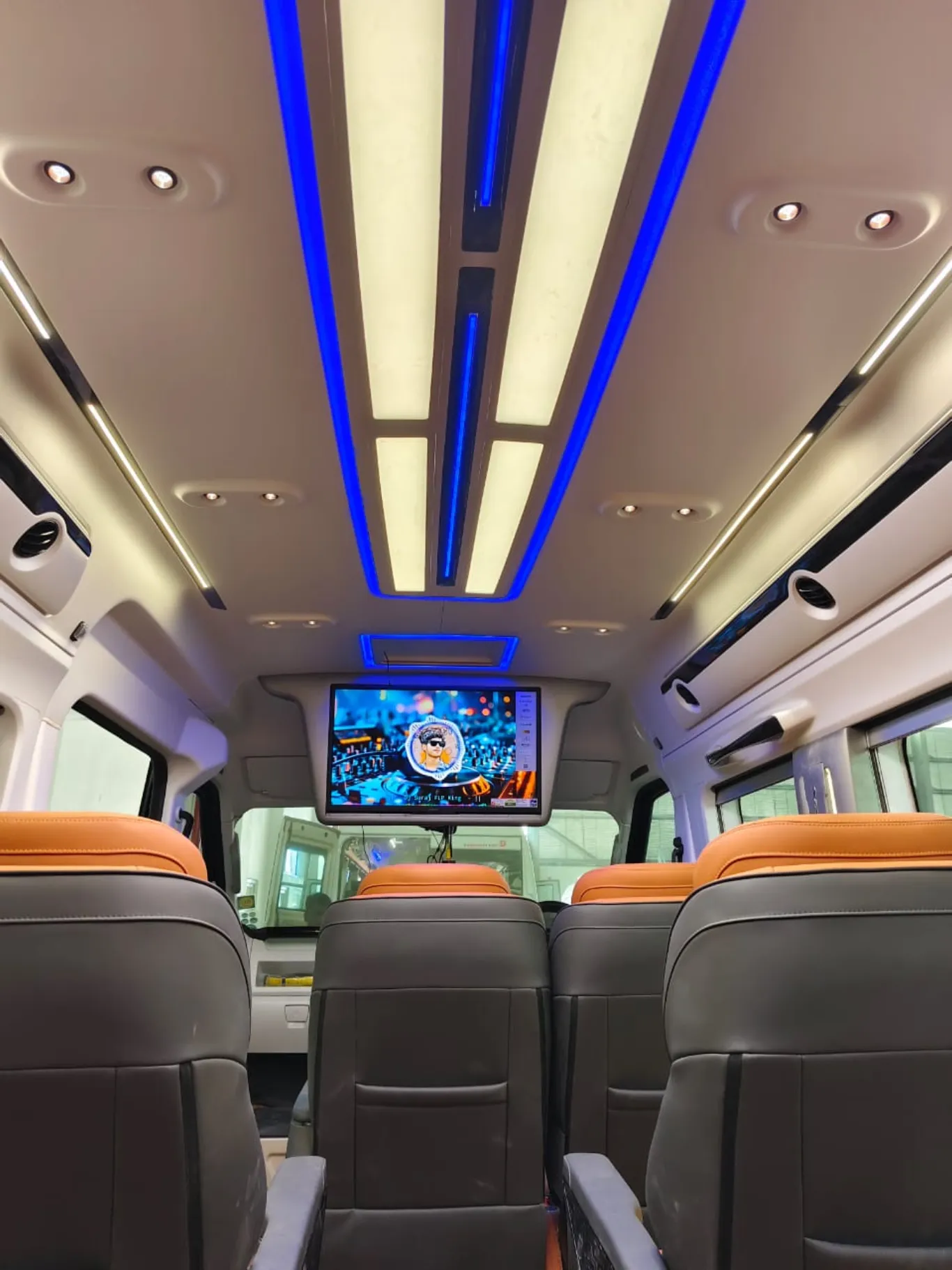 Ultra Luxury Urbania cabin — massage recliner seats and mood lighting