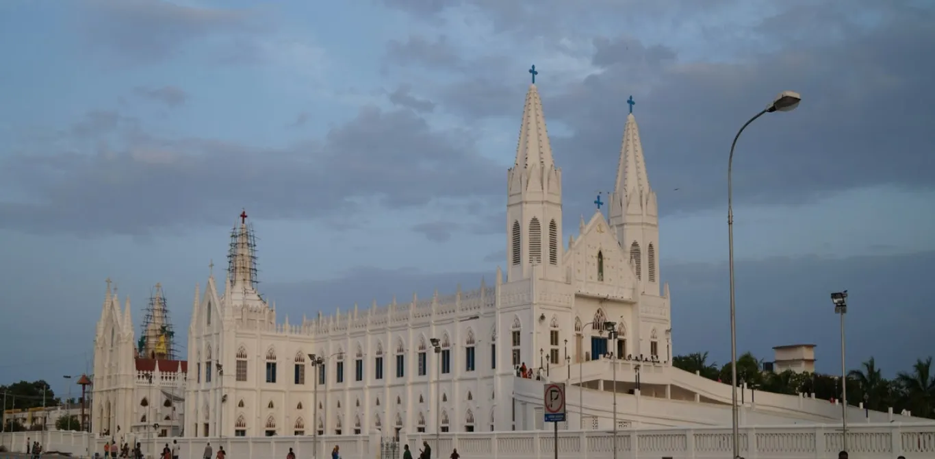 Velankanni street or temple scene